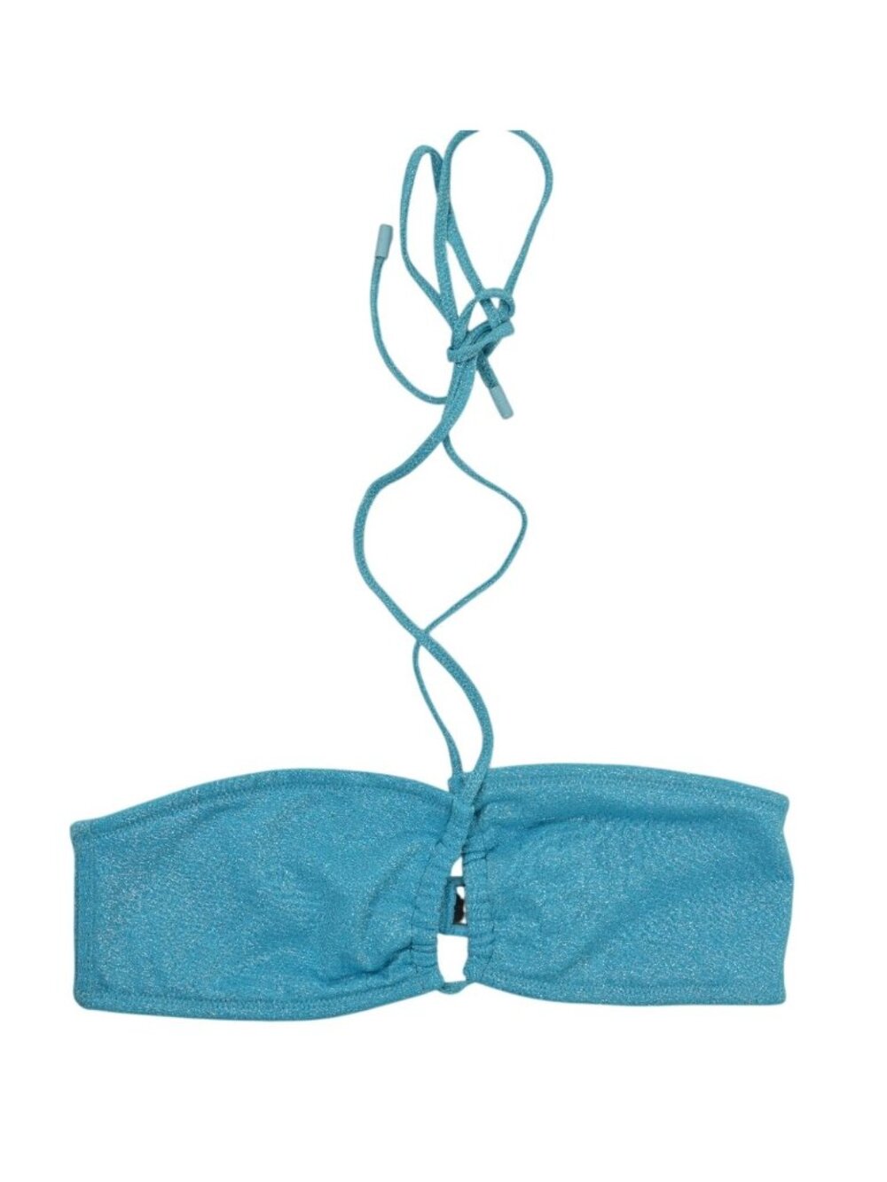 Triangl Swimwear Aster Bikini Top in Blue Sparkle